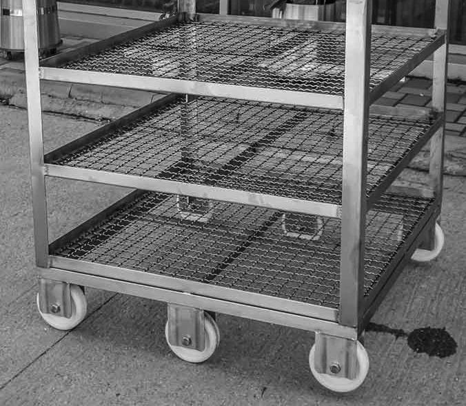 Carucior Inox cu Roti